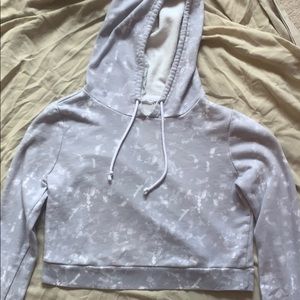 🦋 marble cropped hoodie